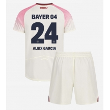 Bayer Leverkusen Aleix Garcia #24 Uit tenue Kids 2025-26 Korte Mouwen (+ broek)