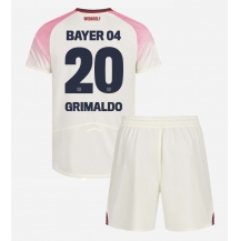 Bayer Leverkusen Alejandro Grimaldo #20 Uit tenue Kids 2025-26 Korte Mouwen (+ broek)