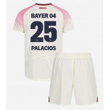Bayer Leverkusen Exequiel Palacios #25 Uit tenue Kids 2025-26 Korte Mouwen (+ broek)