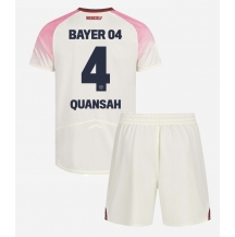 Bayer Leverkusen Jarell Quansah #4 Uit tenue Kids 2025-26 Korte Mouwen (+ broek)