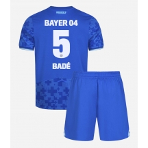 Bayer Leverkusen Loic Bade #5 Derde tenue Kids 2025-26 Korte Mouwen (+ broek)