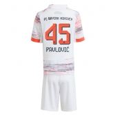 Bayern Munich Aleksandar Pavlovic #45 Uit tenue Kids 2025-26 Korte Mouwen (+ broek)