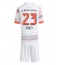 Bayern Munich Sacha Boey #23 Uit tenue Kids 2025-26 Korte Mouwen (+ broek)