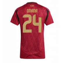 België Amadou Onana #24 Thuis tenue Dames EK 2024 Korte Mouwen