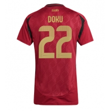 België Jeremy Doku #22 Thuis tenue Dames EK 2024 Korte Mouwen