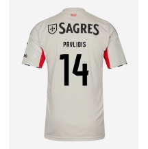 Benfica Vangelis Pavlidis #14 Uit tenue 2025-26 Korte Mouwen