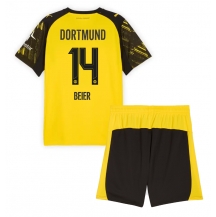 Borussia Dortmund Maximilian Beier #14 Thuis tenue Kids 2025-26 Korte Mouwen (+ broek)