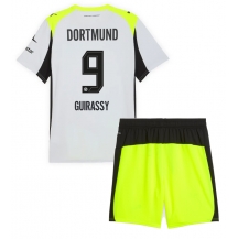 Borussia Dortmund Serhou Guirassy #9 Uit tenue Kids 2025-26 Korte Mouwen (+ broek)
