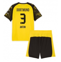Borussia Dortmund Waldemar Anton #3 Thuis tenue Kids 2025-26 Korte Mouwen (+ broek)