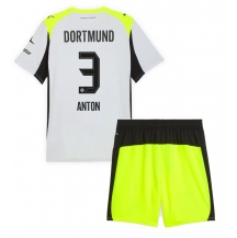 Borussia Dortmund Waldemar Anton #3 Uit tenue Kids 2025-26 Korte Mouwen (+ broek)