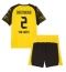 Borussia Dortmund Yan Couto #2 Thuis tenue Kids 2025-26 Korte Mouwen (+ broek)