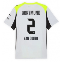 Borussia Dortmund Yan Couto #2 Uit tenue 2025-26 Korte Mouwen