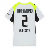 Borussia Dortmund Yan Couto #2 Uit tenue Dames 2025-26 Korte Mouwen