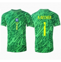 Brazilië Alisson Becker #1 Keeper Thuis tenue Copa America 2024 Korte Mouwen