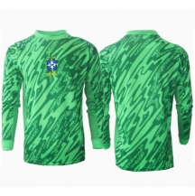 Brazilië Keeper Thuis tenue Copa America 2024 Lange Mouwen