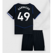 Chelsea Alejandro Garnacho #49 Derde tenue Kids 2025-26 Korte Mouwen (+ broek)