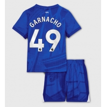 Chelsea Alejandro Garnacho #49 Thuis tenue Kids 2025-26 Korte Mouwen (+ broek)