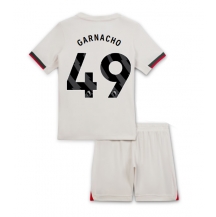 Chelsea Alejandro Garnacho #49 Uit tenue Kids 2025-26 Korte Mouwen (+ broek)