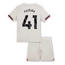 Chelsea Estevao Willian #41 Uit tenue Kids 2025-26 Korte Mouwen (+ broek)