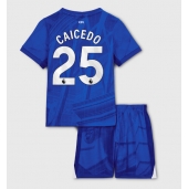 Chelsea Moises Caicedo #25 Thuis tenue Kids 2025-26 Korte Mouwen (+ broek)