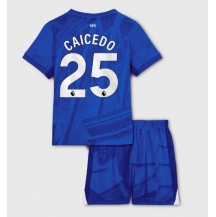 Chelsea Moises Caicedo #25 Thuis tenue Kids 2025-26 Korte Mouwen (+ broek)
