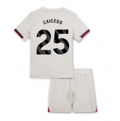Chelsea Moises Caicedo #25 Uit tenue Kids 2025-26 Korte Mouwen (+ broek)