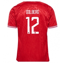 Denemarken Kasper Dolberg #12 Thuis tenue EK 2024 Korte Mouwen