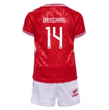 Denemarken Mikkel Damsgaard #14 Thuis tenue Kids EK 2024 Korte Mouwen (+ broek)