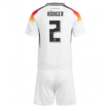 Duitsland Antonio Rudiger #2 Thuis tenue Kids EK 2024 Korte Mouwen (+ broek)