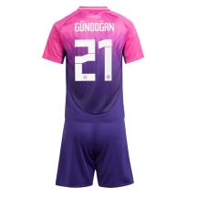 Duitsland Ilkay Gundogan #21 Uit tenue Kids EK 2024 Korte Mouwen (+ broek)