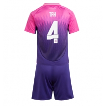 Duitsland Jonathan Tah #4 Uit tenue Kids EK 2024 Korte Mouwen (+ broek)