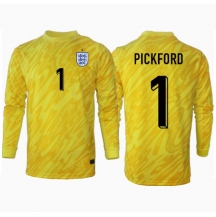 Engeland Jordan Pickford #1 Keeper Uit tenue EK 2024 Lange Mouwen