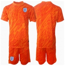 Engeland Keeper Thuis tenue Kids EK 2024 Korte Mouwen (+ broek)
