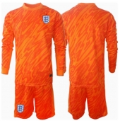 Engeland Keeper Thuis tenue Kids EK 2024 Lange Mouwen (+ broek)
