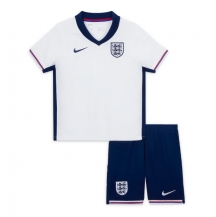 Engeland Thuis tenue Kids EK 2024 Korte Mouwen (+ broek)