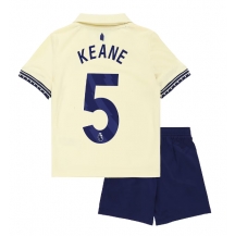 Everton Michael Keane #5 Uit tenue Kids 2025-26 Korte Mouwen (+ broek)