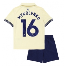 Everton Vitaliy Mykolenko #16 Uit tenue Kids 2025-26 Korte Mouwen (+ broek)