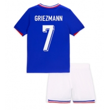 Frankrijk Antoine Griezmann #7 Thuis tenue Kids EK 2024 Korte Mouwen (+ broek)