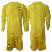 Frankrijk Keeper Thuis tenue Kids EK 2024 Lange Mouwen (+ broek)
