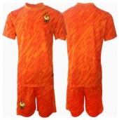 Frankrijk Keeper Uit tenue Kids EK 2024 Korte Mouwen (+ broek)