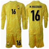 Frankrijk Mike Maignan #16 Keeper Thuis tenue Kids EK 2024 Lange Mouwen (+ broek)