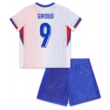 Frankrijk Olivier Giroud #9 Uit tenue Kids EK 2024 Korte Mouwen (+ broek)