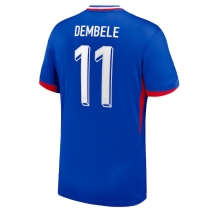Frankrijk Ousmane Dembele #11 Thuis tenue EK 2024 Korte Mouwen
