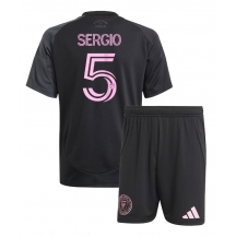 Inter Miami Sergio Busquets #5 Uit tenue Kids 2025-26 Korte Mouwen (+ broek)