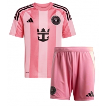 Inter Miami Thuis tenue Kids 2025-26 Korte Mouwen (+ broek)
