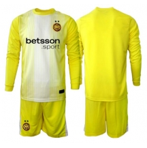 Inter Milan Keeper Uit tenue Kids 2025-26 Lange Mouwen (+ broek)