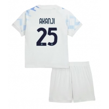 Inter Milan Manuel Akanji #25 Uit tenue Kids 2025-26 Korte Mouwen (+ broek)