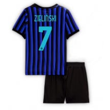 Inter Milan Piotr Zielinski #7 Thuis tenue Kids 2025-26 Korte Mouwen (+ broek)