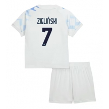 Inter Milan Piotr Zielinski #7 Uit tenue Kids 2025-26 Korte Mouwen (+ broek)