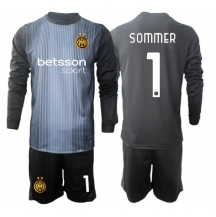 Inter Milan Yann Sommer #1 Keeper Thuis tenue Kids 2025-26 Lange Mouwen (+ broek)